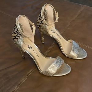 Katy Perry gold sparkly angel wing heels, The AlexAnn